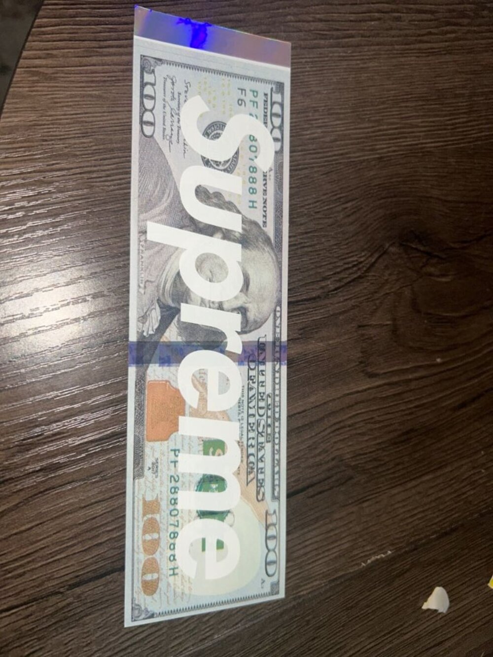 Supreme $100 Bill Box Logo Sticker $100 Bill / White Box Logo Brand New